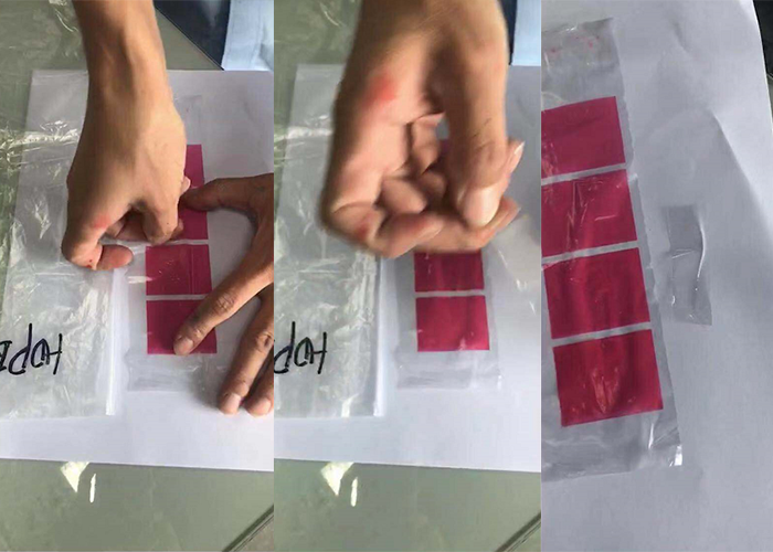 魯科水性塑料油墨附著力測試效果 魯科水性塑料油墨附著力測試效果